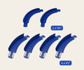 Combo Track Pack – 6 Piece 45 & 90 Degree Curve Set -  Compatible with Hot Wheels