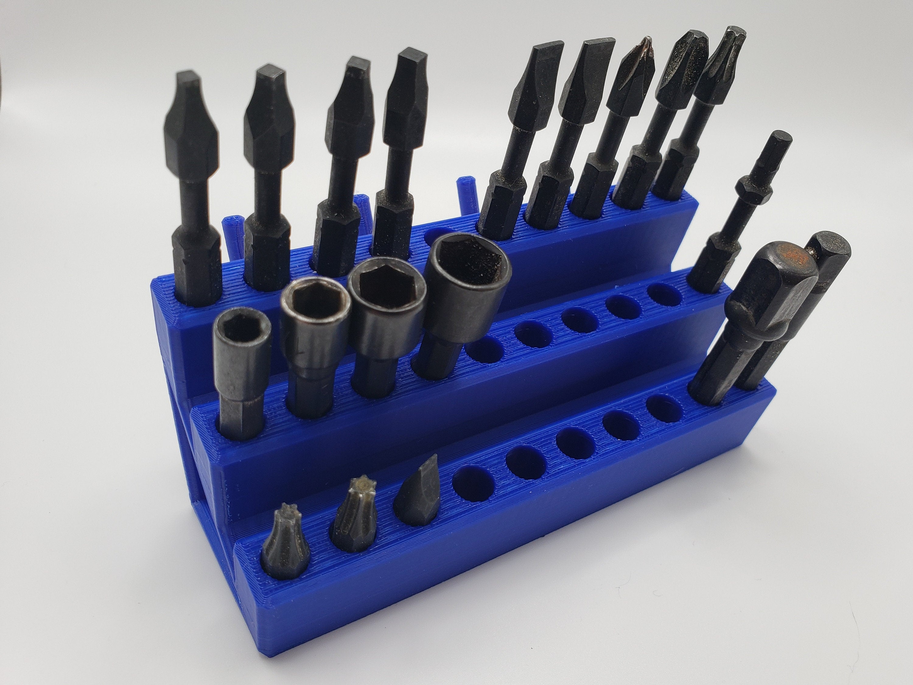 Pegboard 1/4" Driver Bit Holder for 30 Bits