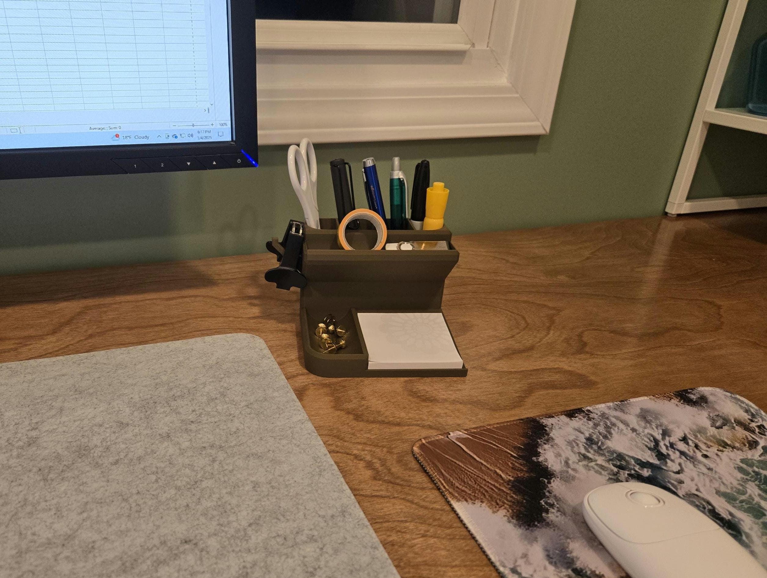 Office Supply Holder for Desktop -  Storage Organizer Minimalist Simple Design