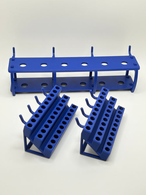 Combo Pegboard Holder Pack - 3 Piece Bit Holders & Screwdriver Holder Set