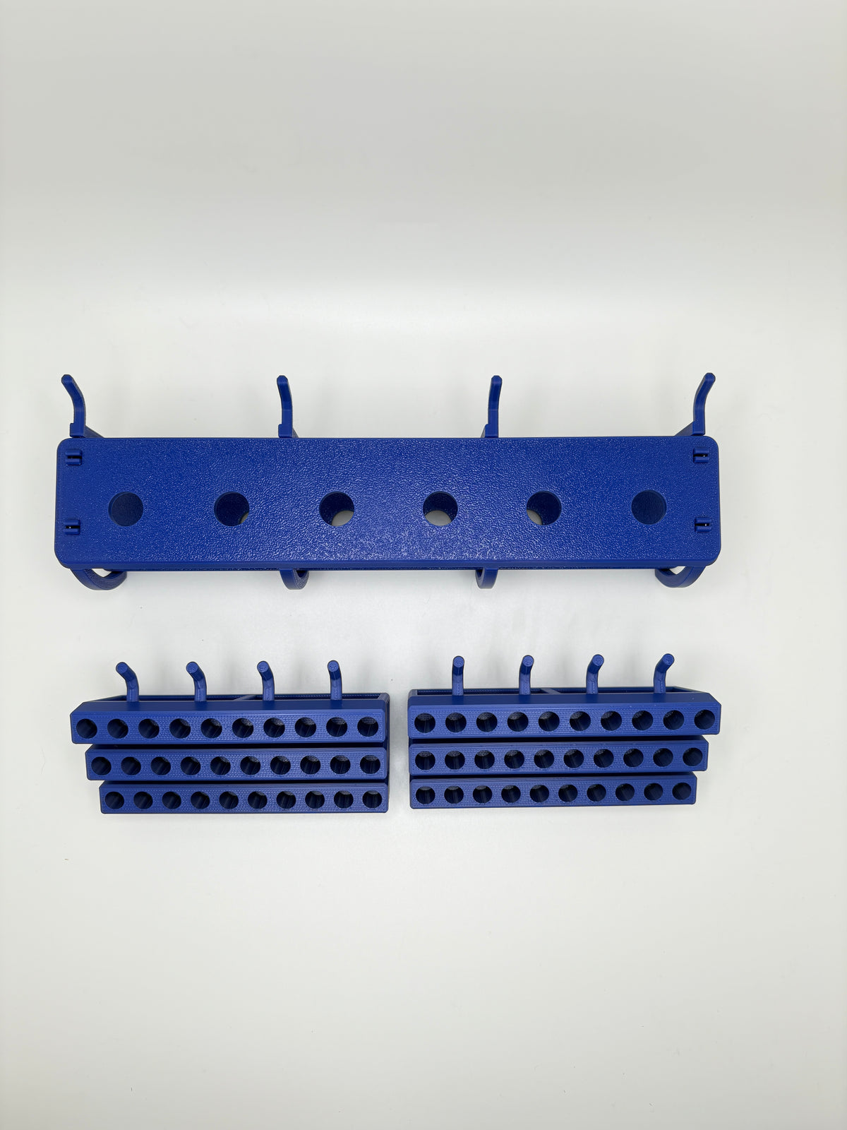 Combo Pegboard Holder Pack - 3 Piece Bit Holders & Screwdriver Holder Set