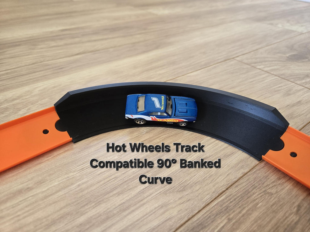 Hot Wheels Track Compatible 90 Degree Banked Curve